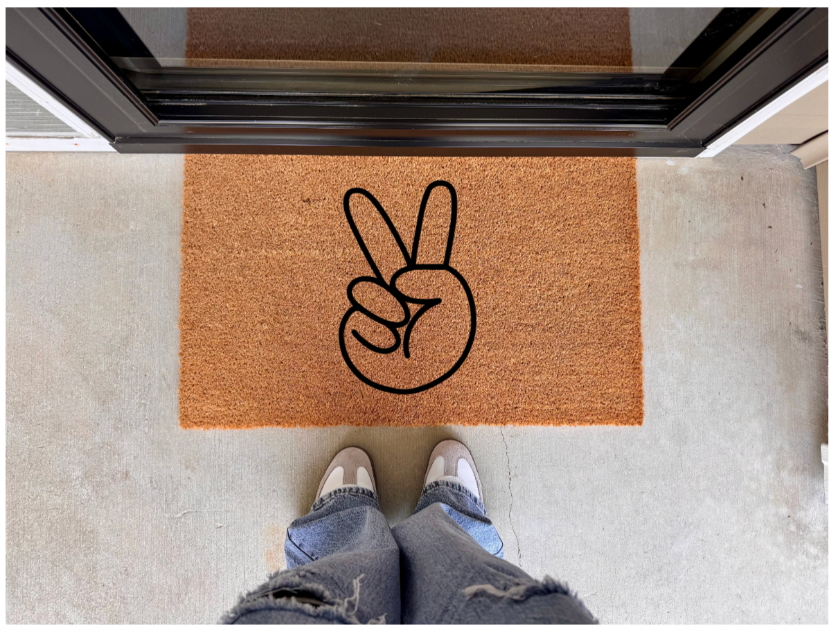 Peace Sign Doormat