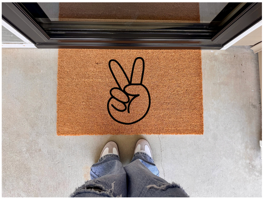 Peace Sign Doormat