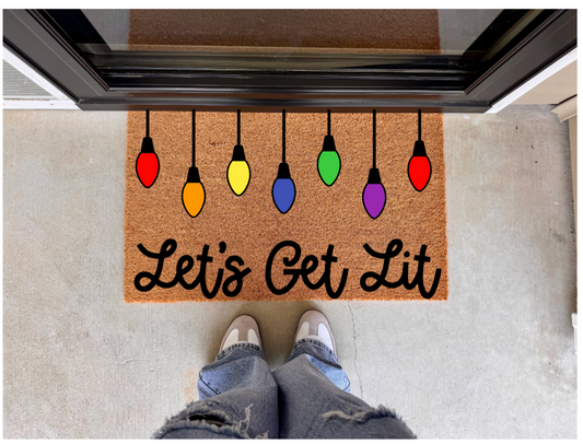 Let's Get Lit Doormat