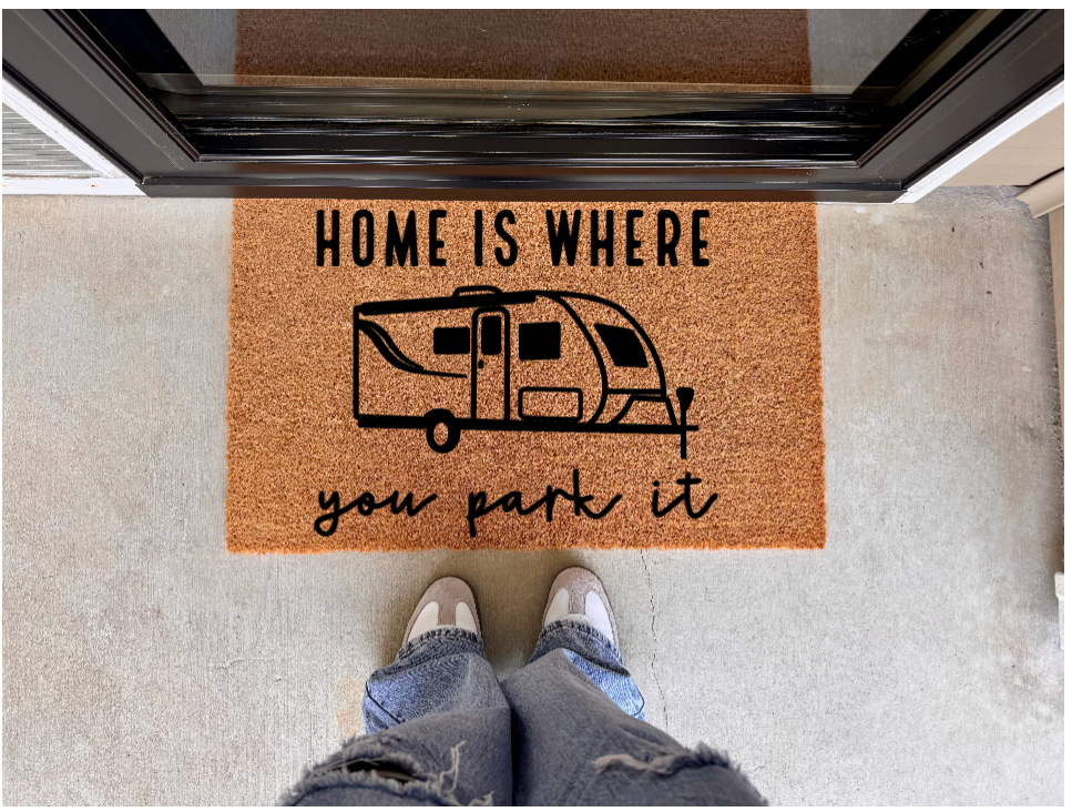 Home Is Where You Park It Doormat